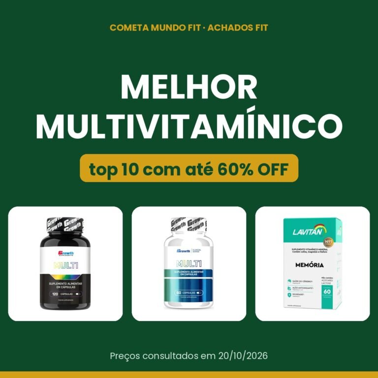 Melhor Multivitamínico Custo-Benefício: Top 10 com Até 60% OFF