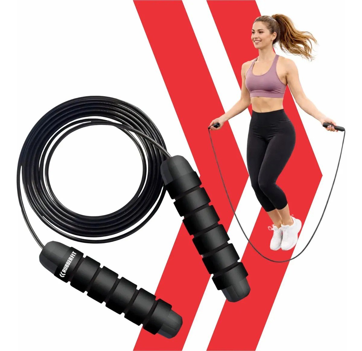 Speed Rope Rubber Fit Cabo de Aço