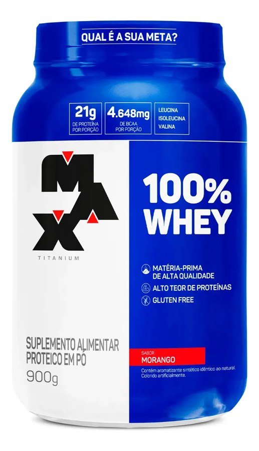 Whey 100% Concentrado Max Titanium 900 g
