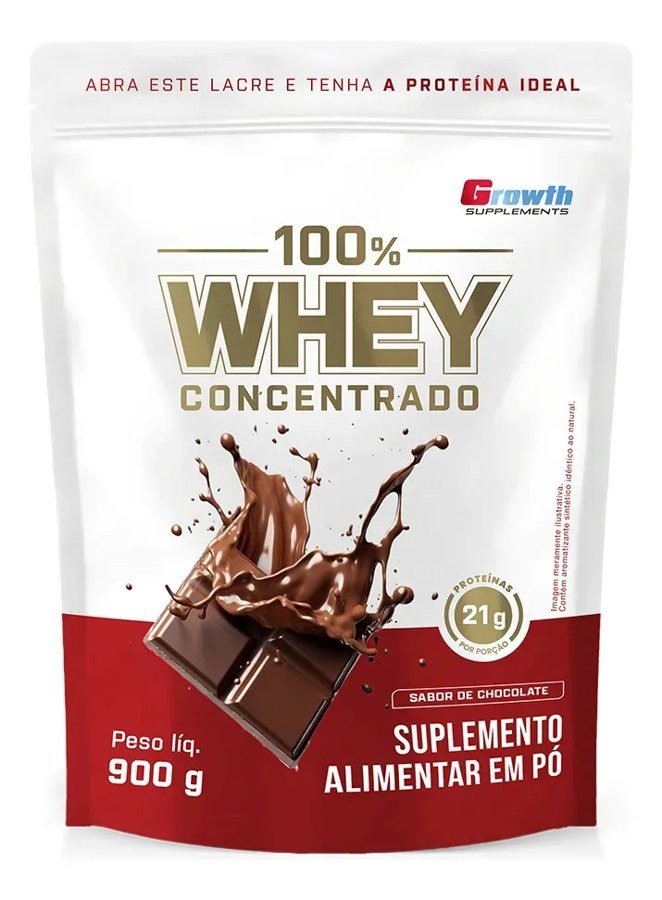 Whey 100% Concentrado Growth 900 g
